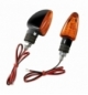 Cp.frecce nere mod.arrow led vetro arancio