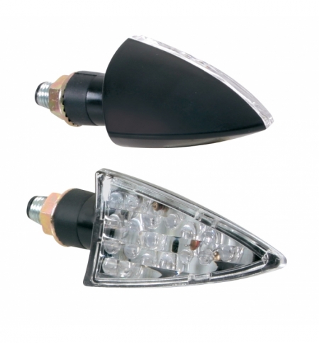 Cp.frecce nere mod.spike led vetro bianco