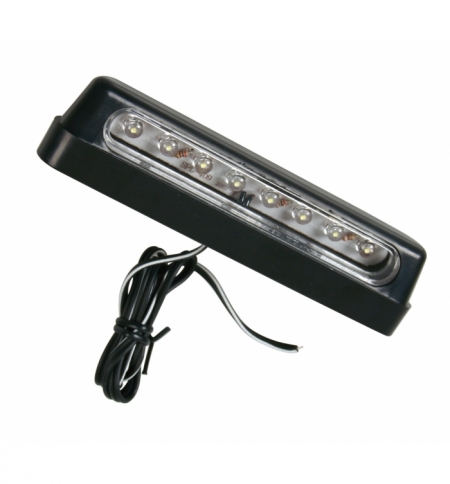 Luce targa 8 led bianca