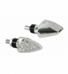 Cp. Frecce arrow cromate led vetro bianco
