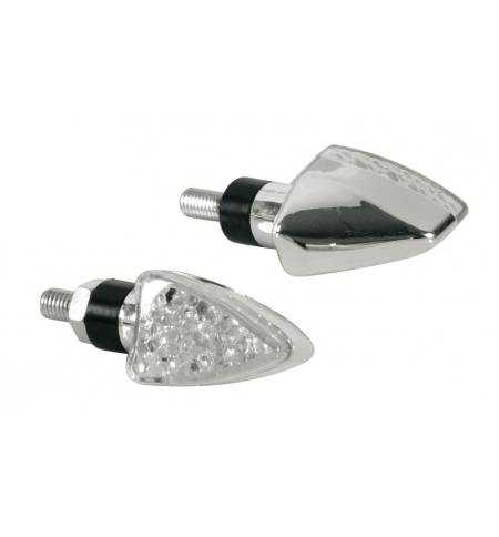 Cp. Frecce arrow cromate led vetro bianco