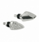 Cp. Frecce arrow cromate led vetro bianco