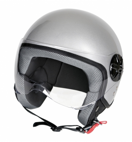 Casco ld-2 demi-jet tg.xs silver