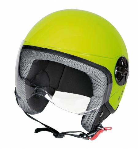 Casco ld-2 demi-jet tg.xs giallo fluo