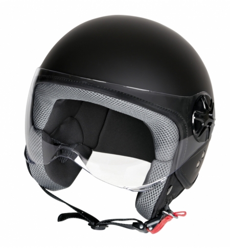 Casco ld-2 demi-jet tg.xs nero opaco