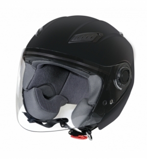 Casco lh-1 jet nero opaco xs visiera singola