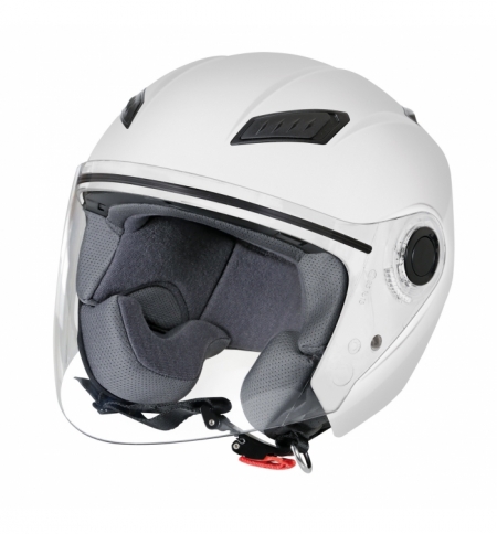 Casco lh-1 jet bianco opaco s visiera singola