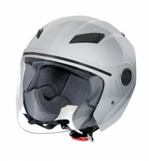 Casco lh-1 jet silver xs visiera singola