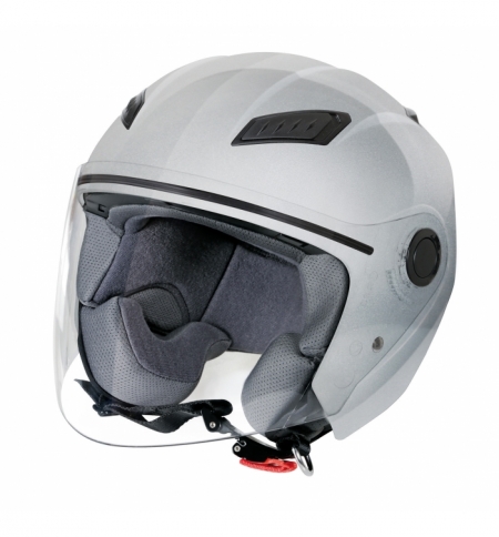 Casco lh-1 jet silver s visiera singola