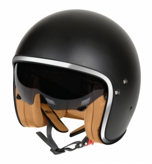 Casco lh-2 jet nero opaco xs visiera integrata