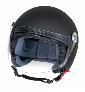 Casco ld-1 demijet l nero opaco doppia visiera