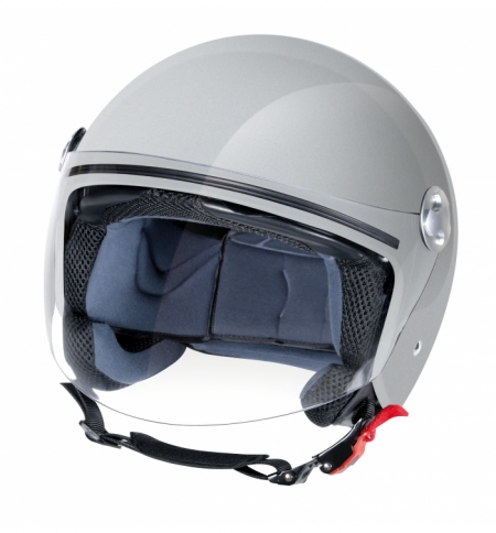 Casco ld-1 demijet xs silver doppia visiera