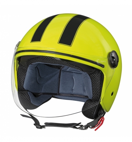 Casco ld-1 demijet xs giallo fluo doppia visiera