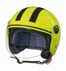 Casco ld-1 demijet m giallo fluo doppia visiera