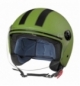 Casco ld-1 demijet xs green navy doppia visiera