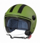 Casco ld-1 demijet m green navy doppia visiera