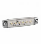 Luce ingombro bianca piatta 6led 12/24v f-17