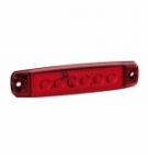 Luce ingombro rossa piatta 6led 12/24v r-18