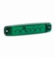 Luce ingombro verde piatta 6led 12/24v v-4