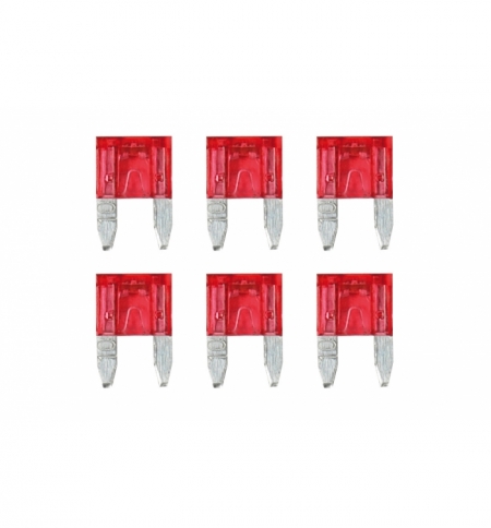 Cart.minifusibili lamellari con led 10a, 6pz
