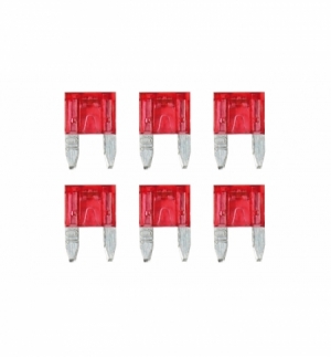 Cart.minifusibili lamellari con led 10a, 6pz