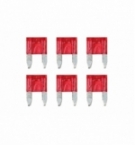 Cart.minifusibili lamellari con led 10a, 6pz