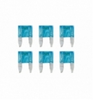 Cart.minifusibili lamellari con led 15a, 6pz