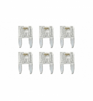 Cart.minifusibili lamellari con led 25a, 6pz