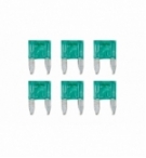 Cart.minifusibili lamellari con led 30a, 6pz