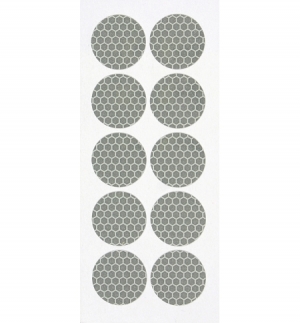 Set 10 pz adesivi riflettenti bianchi per copridadi camion