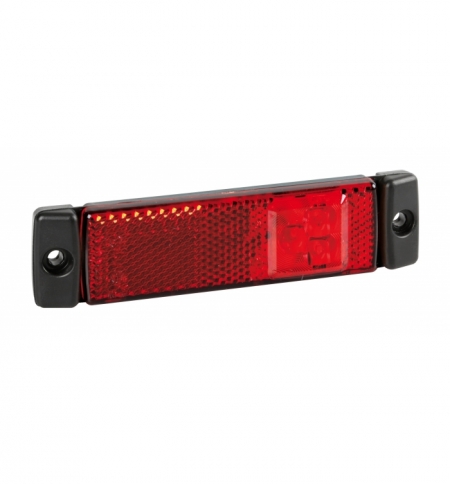 Luce rossa a 3led 24v con catarifrangente Luce rossa a 3led 24v con catarifrangente