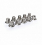 Set 10 pz.copribulloni 32mm acciaio inox testa piatta
