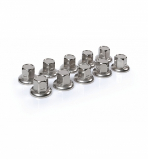 Set 10 pz.copribulloni 33mm acciaio inox testa piatta