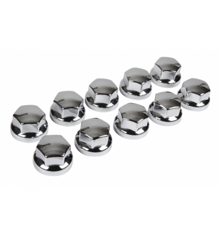Set 10 pz copribulloni chrome look universali Set 10 pz copribulloni chrome look universali