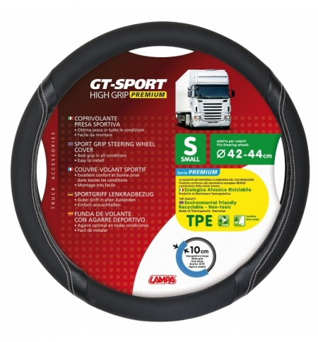 Coprivolante tpe"gt-sport"s" 42-44cm nero / silver