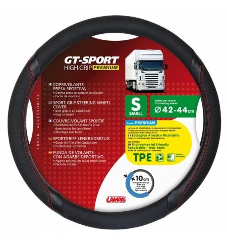 Coprivolante tpe"gt-sport"s" 42-44cm nero / rosso