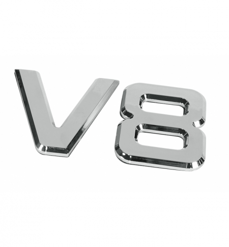 Emblema cromato "v-8" truck Emblema cromato "v-8" truck