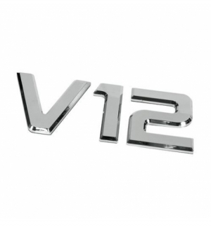 Emblema cromato "v-12" truck