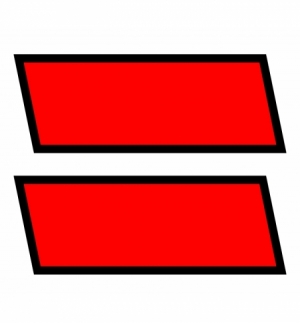 Cp.strisce rosse  conto proprio  307 x 120 mm