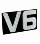 Emblema v6 luce led bianca
