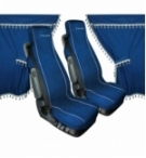 Set interni melissa blu in microfibra per camion