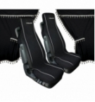 Set interni melissa nero in microfibra per camion