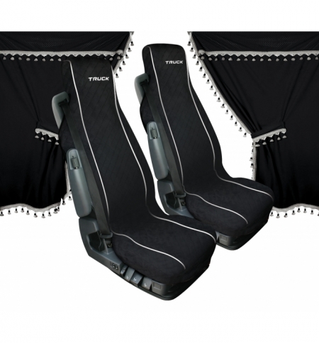 Set interni melissa nero in microfibra per camion Set interni melissa nero in microfibra per camion