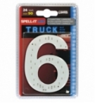 Numero adesivo 6 24v led blu