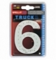 Numero adesivo  6  24v led blu