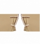 Tende perimetrali oscuranti beige per cabina alta