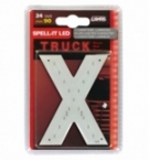 Lettera adesiva x 24v led rossi