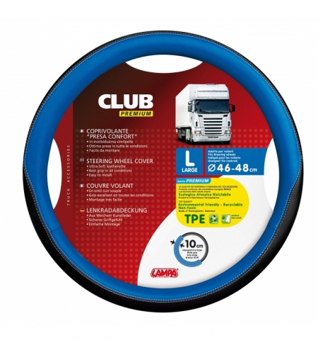 Coprivolante club premium nero+blu l 46-48 cm