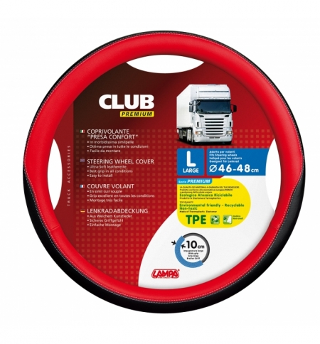 Coprivolante club premium nero+rosso l 46-48 cm