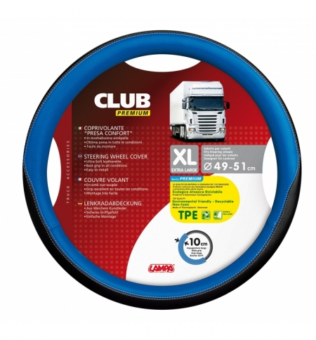 Coprivolante club premium nero+blu xl 49-51 cm